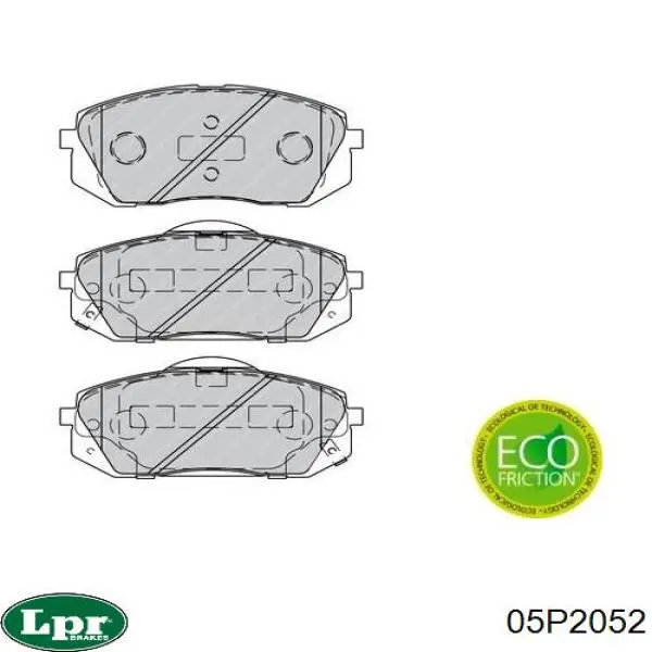 Передние тормозные колодки 05P2052 LPR