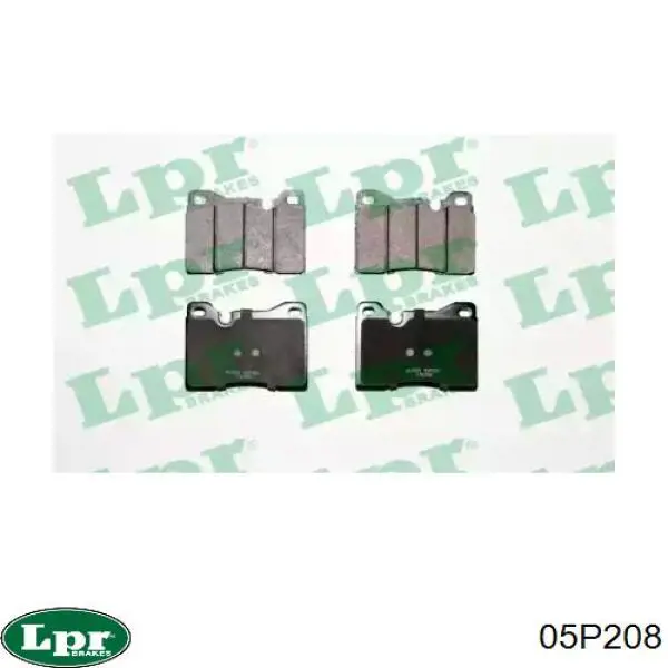 05P208 LPR передние тормозные колодки