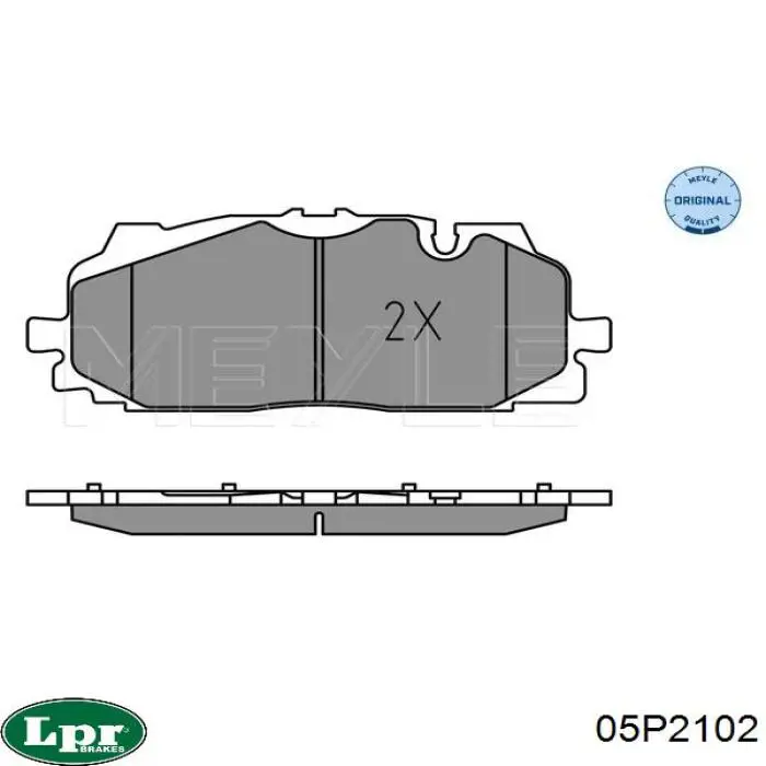 Передние тормозные колодки 05P2102 LPR