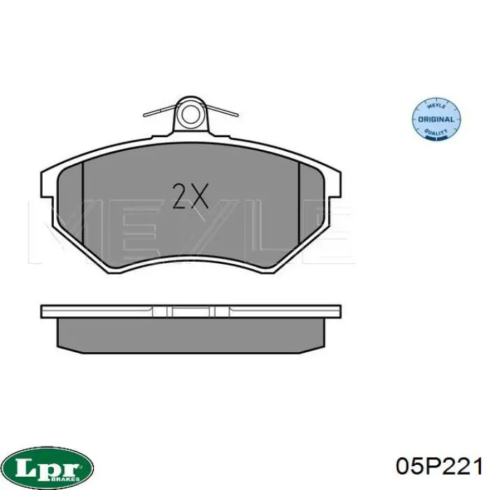 Передние тормозные колодки 05P221 LPR