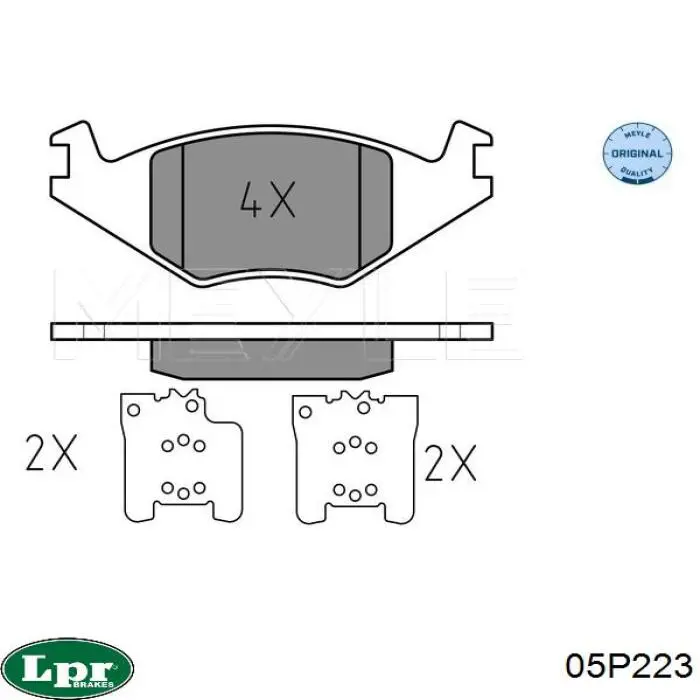 Купить 05P223 LPR Колодки тормозные