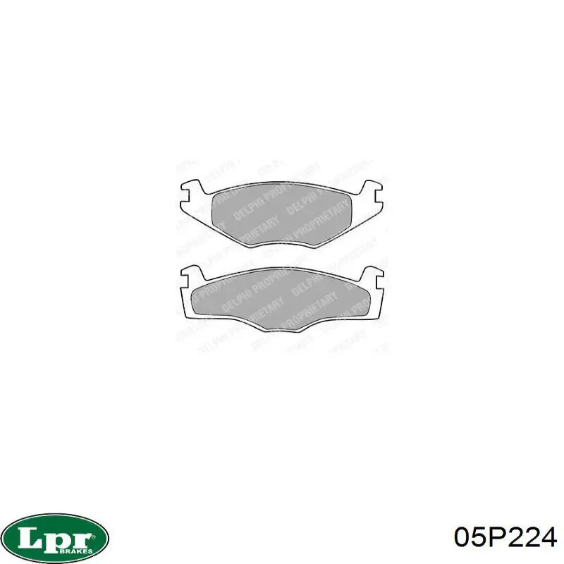 Передние тормозные колодки 05P224 LPR