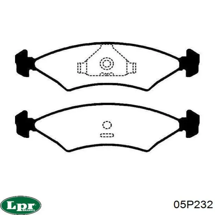 Передние тормозные колодки 05P232 LPR