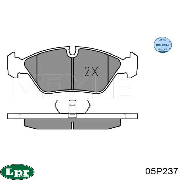 Pastillas de freno delanteras 05P237 LPR