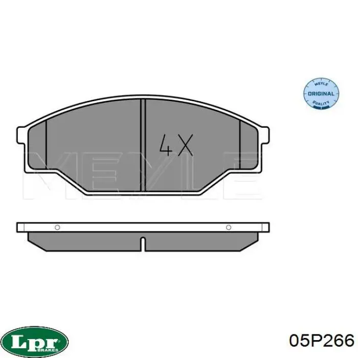 Передние тормозные колодки 05P266 LPR
