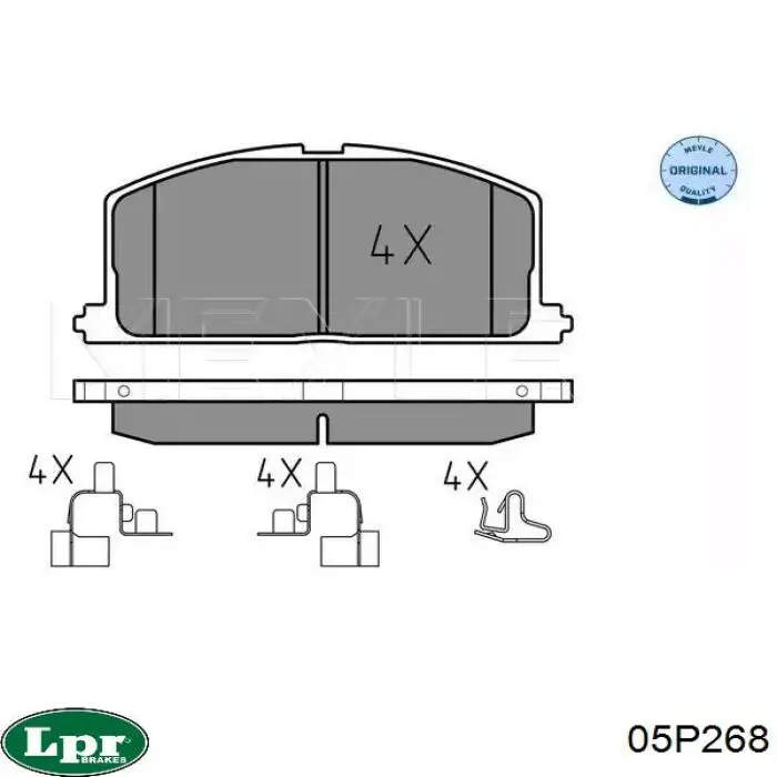 Передние тормозные колодки 05P268 LPR