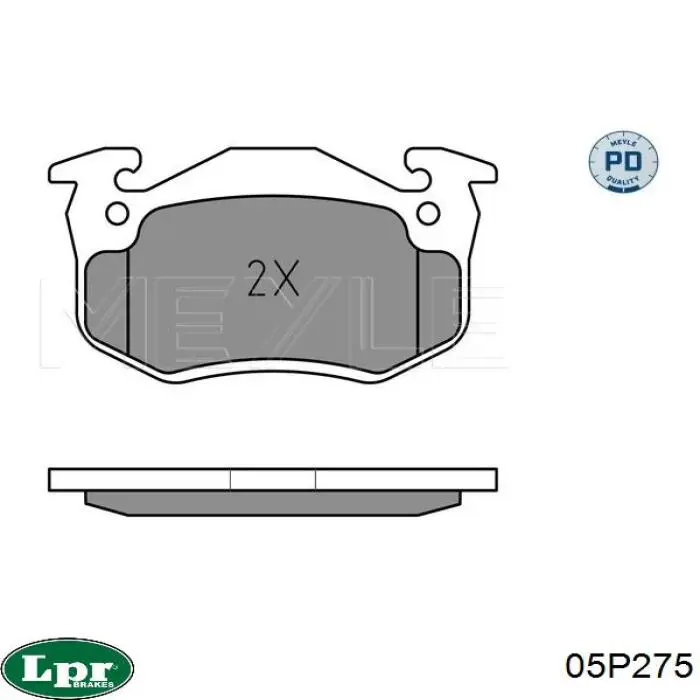 Задние дисковые колодки LPR 05P275