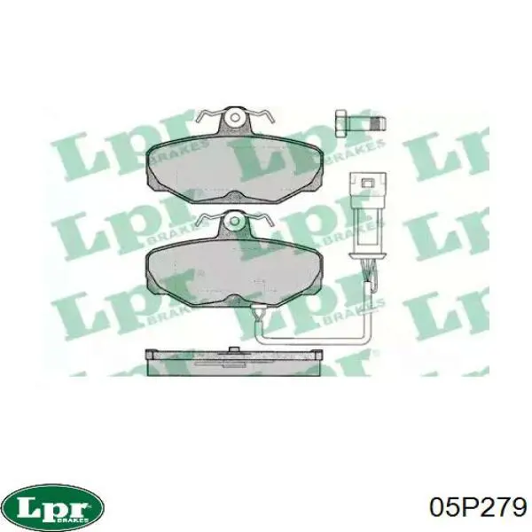 Купить 05P279 LPR Колодки тормозные задние, дисковые