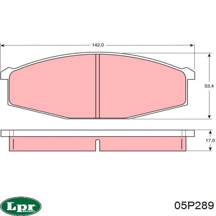 Купить 05P289 LPR Колодки тормозные