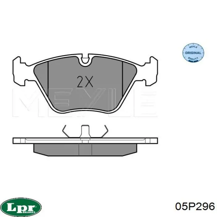 Передние тормозные колодки 05P296 LPR