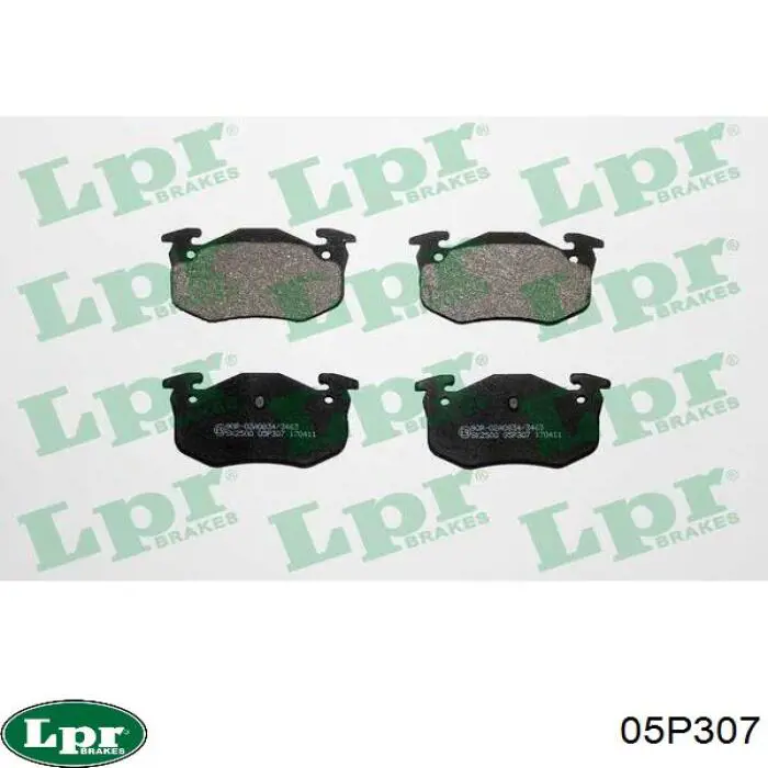 Купить 05P307 LPR Колодки тормозные задние, дисковые