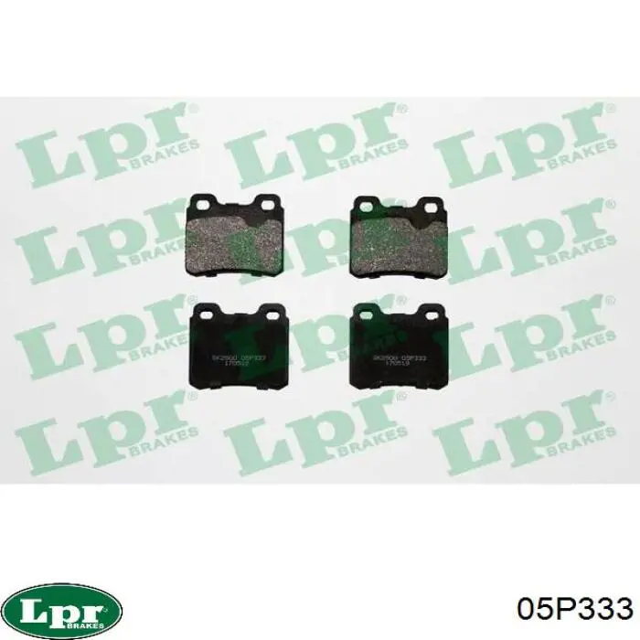 05P333 LPR колодки тормозные задние дисковые
