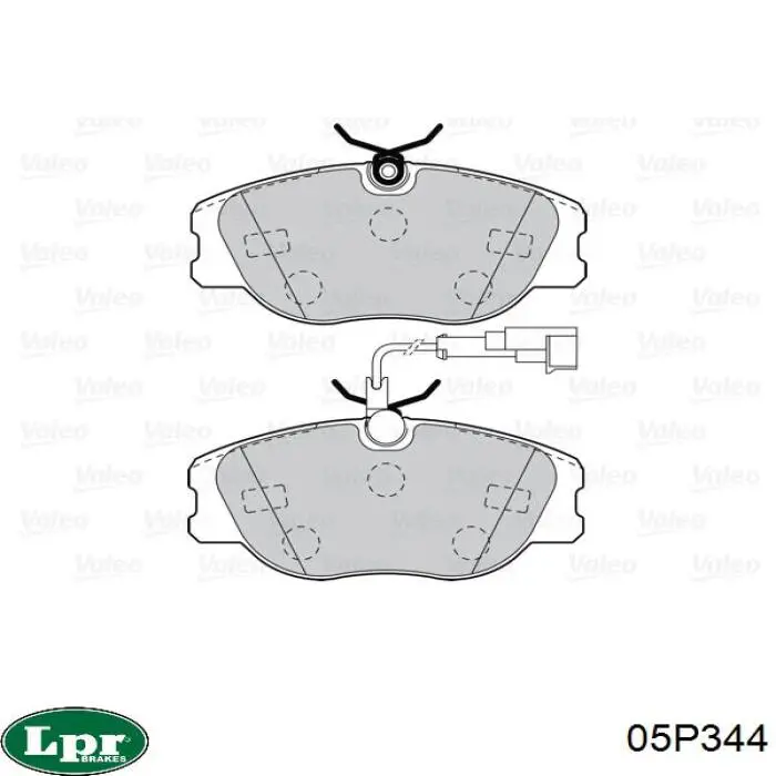Передние тормозные колодки 05P344 LPR