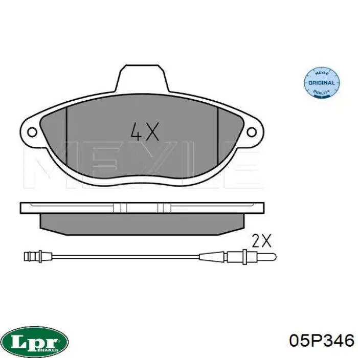 Купить 05P346 LPR Колодки тормозные