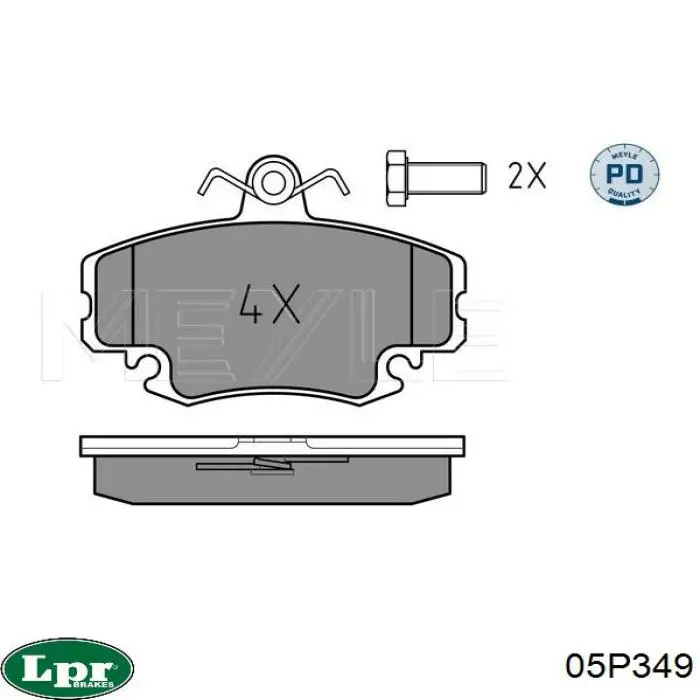Передние тормозные колодки 05P349 LPR