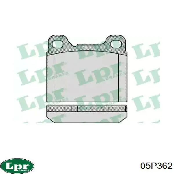 Задние тормозные колодки 05P362 LPR