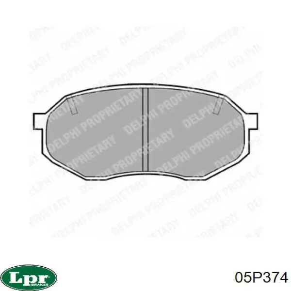 Передние тормозные колодки 05P374 LPR