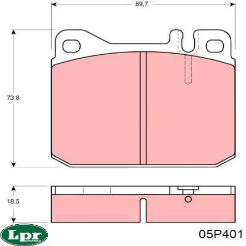 Купить 05P401 LPR Колодки тормозные