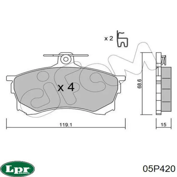 Колодки LPR 05P420 цена, от 22.27 USD