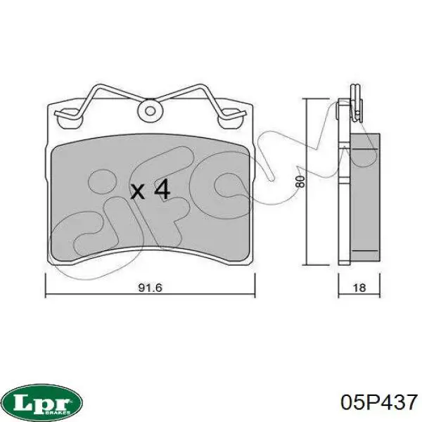 Колодки LPR 05P437 цена, от 13.09 USD