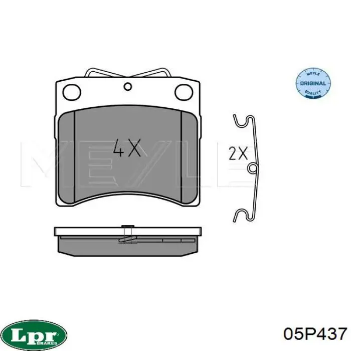 Купить 05P437 LPR Колодки тормозные