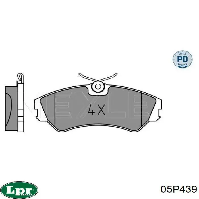 Передние тормозные колодки 05P439 LPR