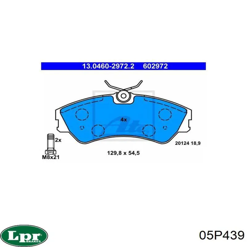 Тормозные колодки LPR 05P439