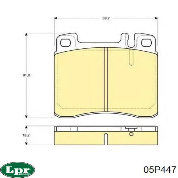 Купить 05P447 LPR Колодки тормозные