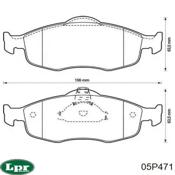 Купить 05P471 LPR Колодки тормозные
