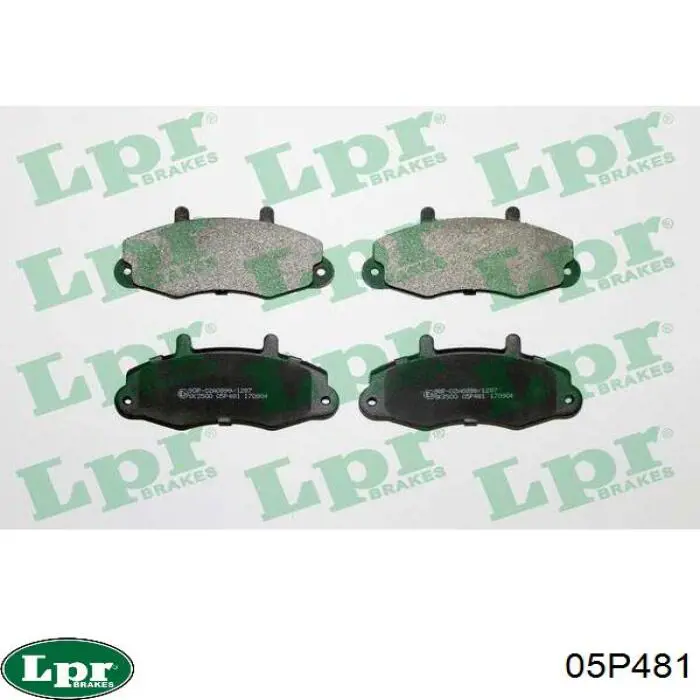 05P481 LPR колодки тормозные передние дисковые