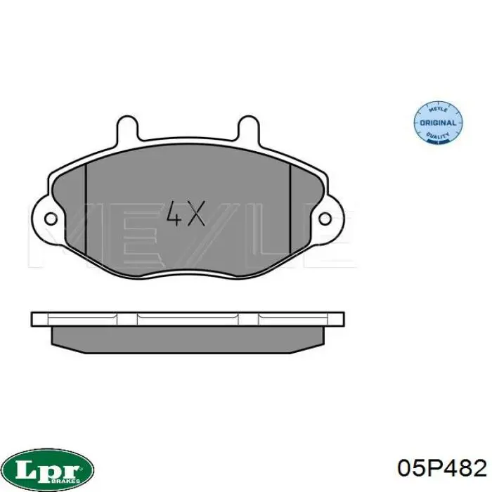 Передние тормозные колодки 05P482 LPR
