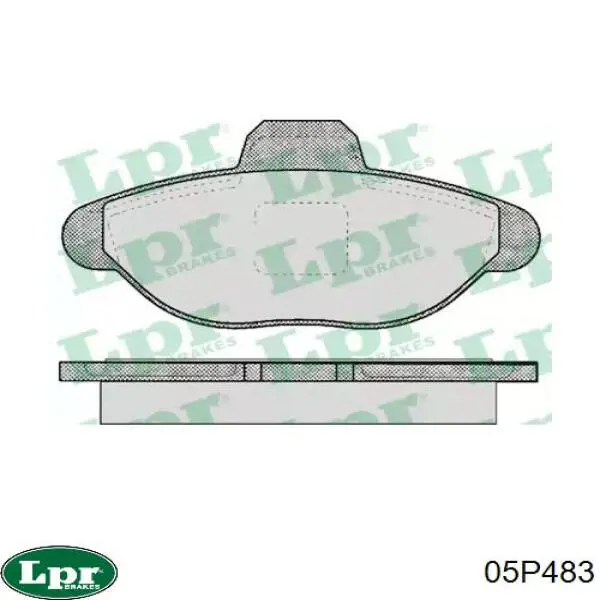 Передние тормозные колодки 05P483 LPR