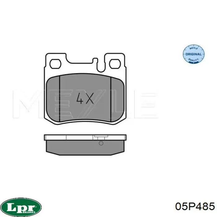 Купить 05P485 LPR Колодки тормозные задние, дисковые