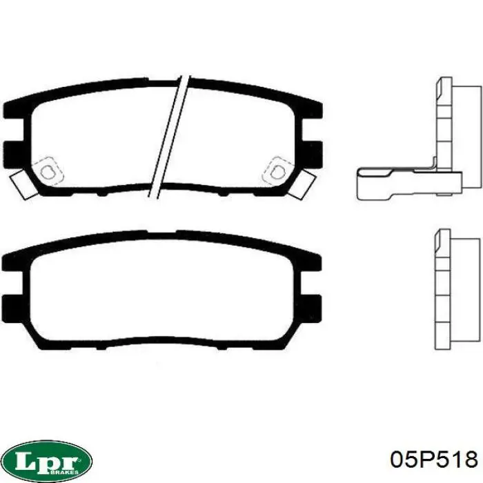 Задние дисковые колодки LPR 05P518