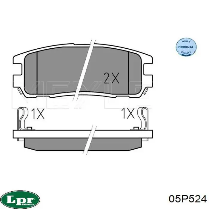 Задние дисковые колодки LPR 05P524