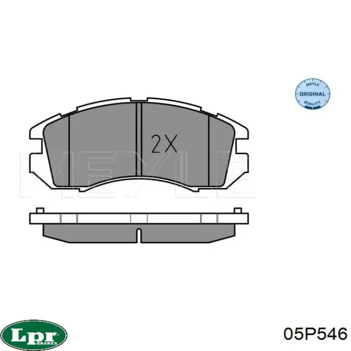 Передние тормозные колодки 05P546 LPR