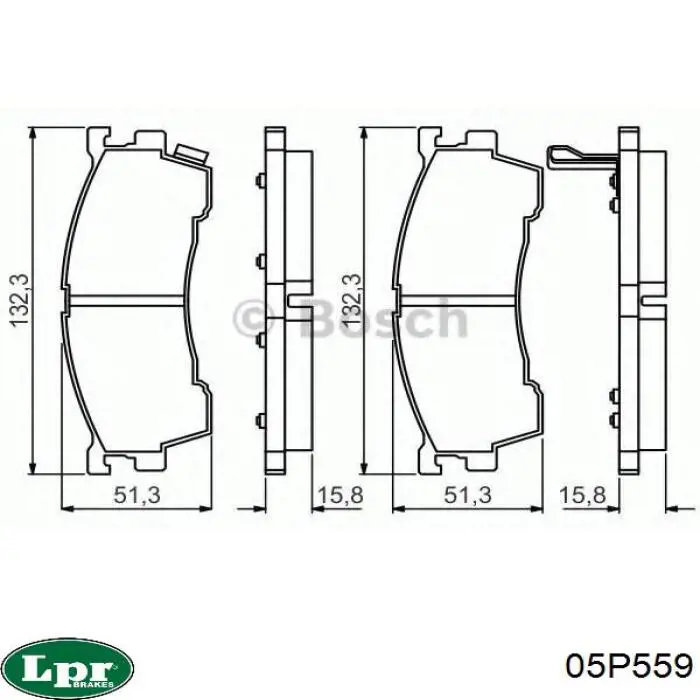Тормозные колодки LPR 05P559