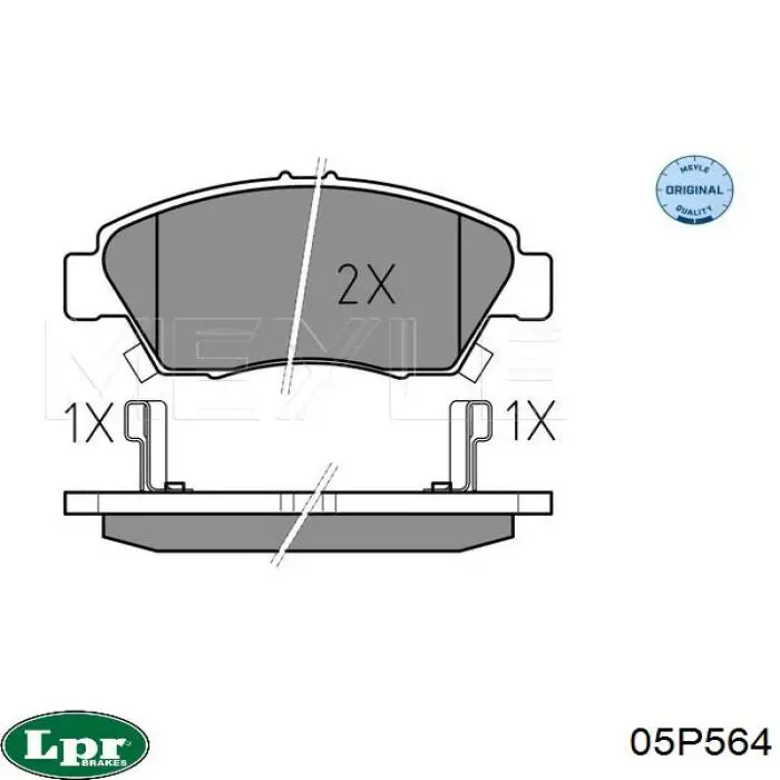 Тормозные колодки LPR 05P564