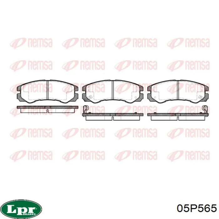 Передние тормозные колодки 05P565 LPR