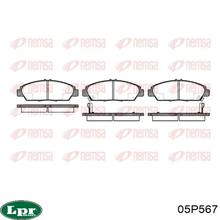 05P567 LPR Колодки передние