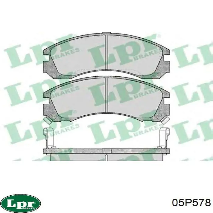 Передние тормозные колодки 05P578 LPR