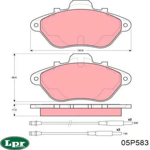 Колодки LPR 05P583 цена, от 15.15 USD