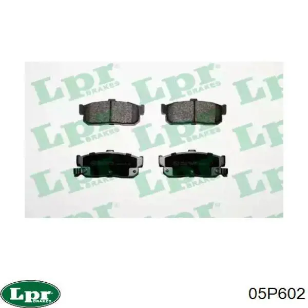 Купить 05P602 LPR Колодки тормозные задние, дисковые