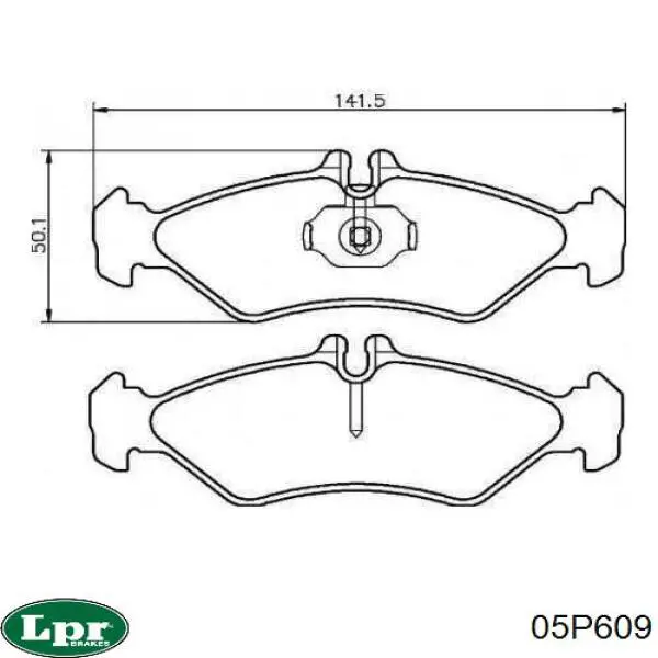 Задние тормозные колодки 05P609 LPR