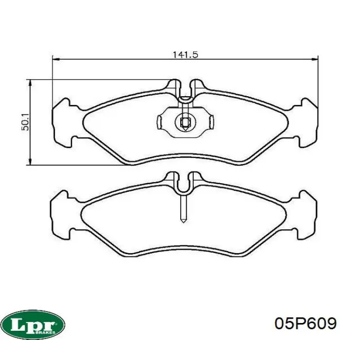 Задние дисковые колодки LPR 05P609