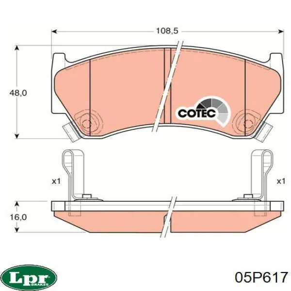 Колодки LPR 05P617 цена, от 13.70 USD