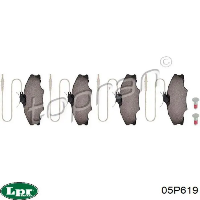 Передние тормозные колодки 05P619 LPR