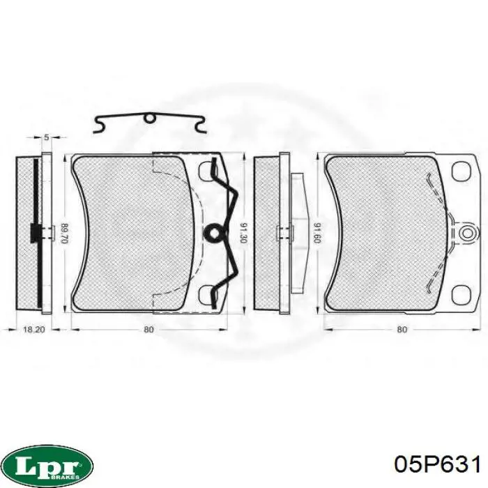 Тормозные колодки LPR 05P631