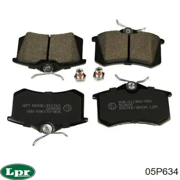 Задние тормозные колодки 05P634 LPR