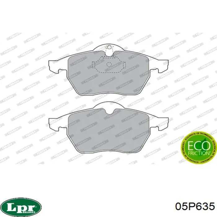 Передние тормозные колодки 05P635 LPR